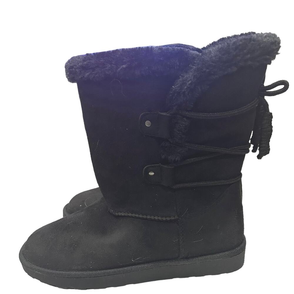 POP surrey faux suede mid calf‎ boot Faux fur size. 8 - Picture 5 of 8